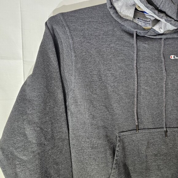 Champion Hoodie Mens M Gray Athletic Drawstring Pullover Sweatshirt - Picture 7 of 10